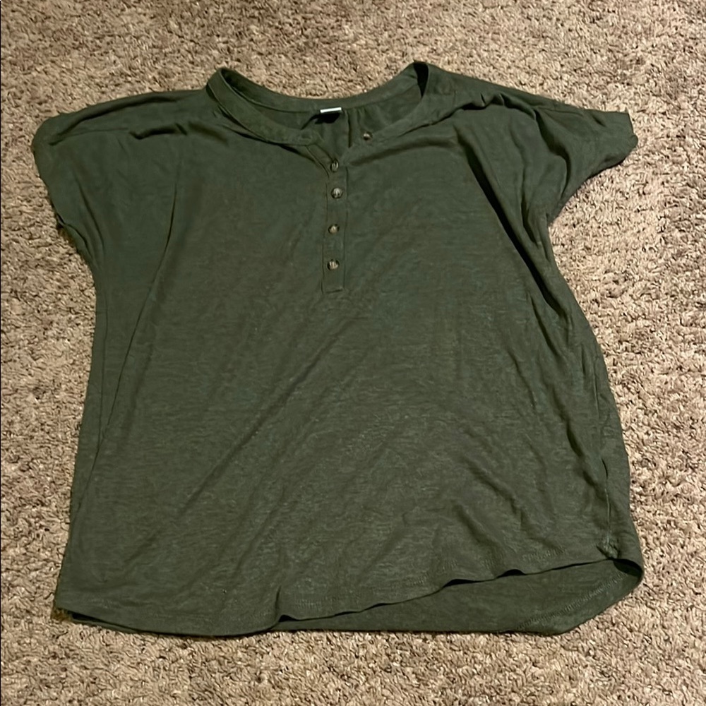Green Women's Top Old Navy Size Medium